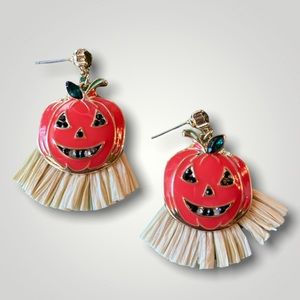 Halloween Jack-o-Lantern Pumpkin Earrings